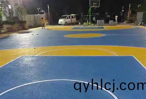 南京歡(huan)樂(le)穀籃(lan)毬場冷拌透水瀝(li)青改造